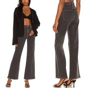 Pistola Stevie High Rise Wide Leg Jeans 27 Faded Black Dark Gray Denim Grunge